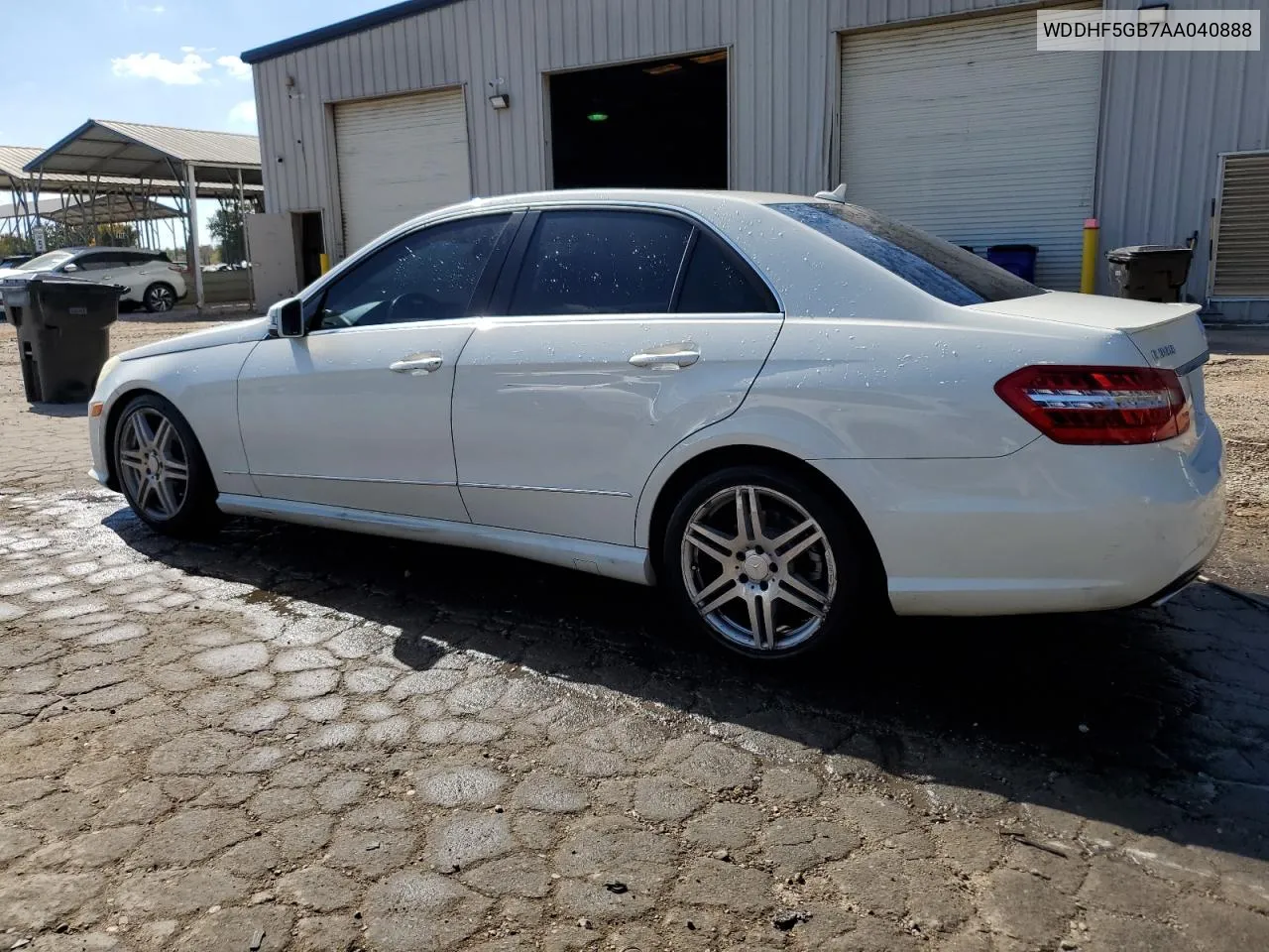 2010 Mercedes-Benz E 350 VIN: WDDHF5GB7AA040888 Lot: 77141554