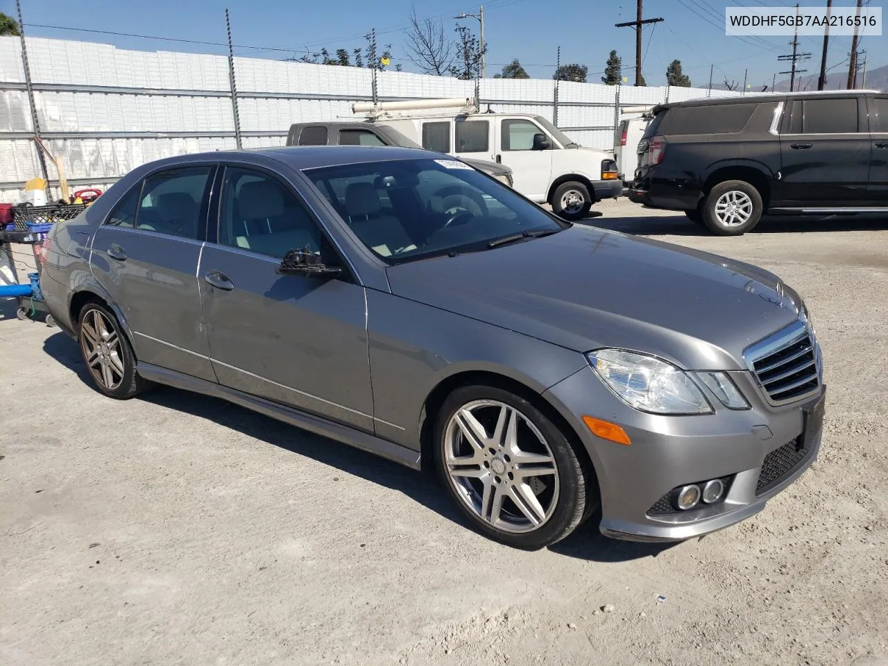 2010 Mercedes-Benz E 350 VIN: WDDHF5GB7AA216516 Lot: 77414524