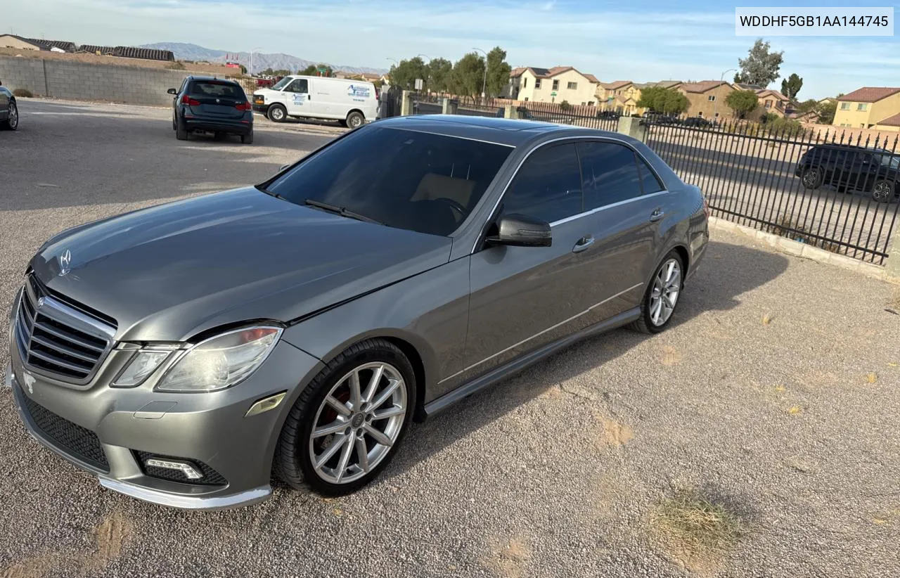 2010 Mercedes-Benz E 350 VIN: WDDHF5GB1AA144745 Lot: 78314684