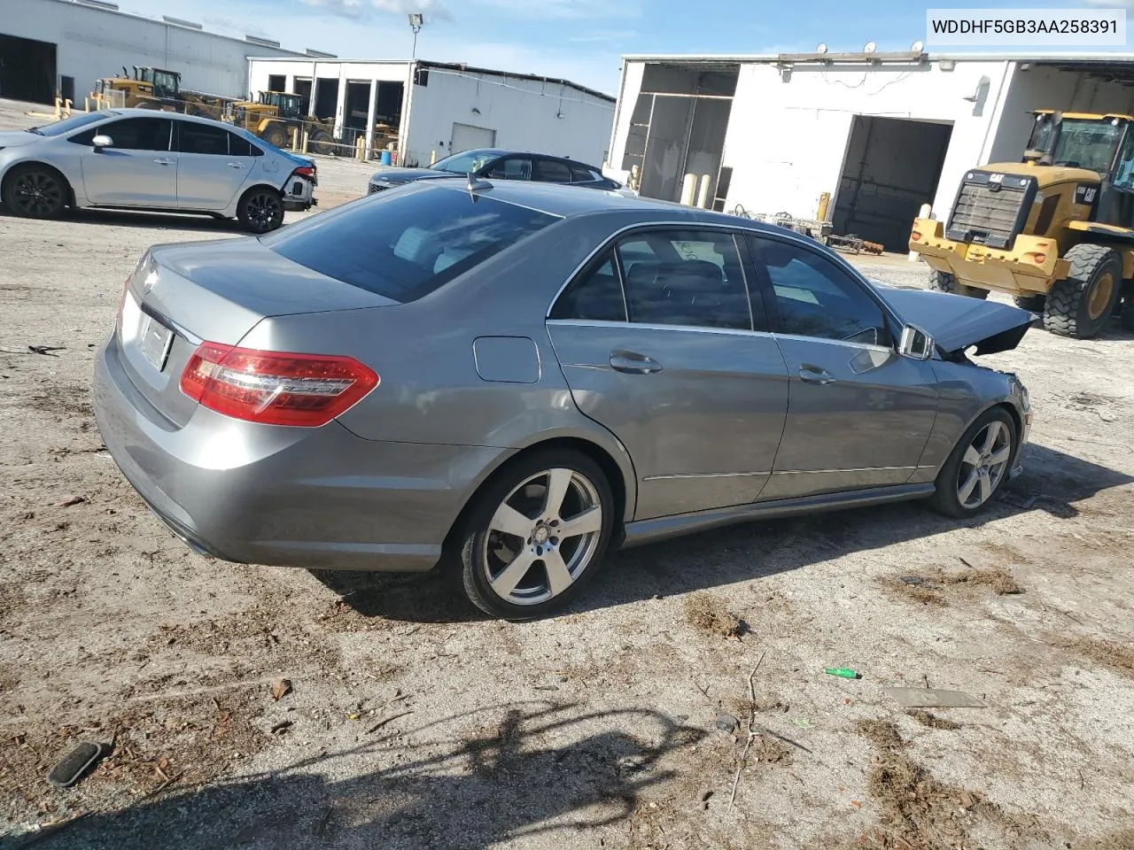 2010 Mercedes-Benz E 350 VIN: WDDHF5GB3AA258391 Lot: 79120824