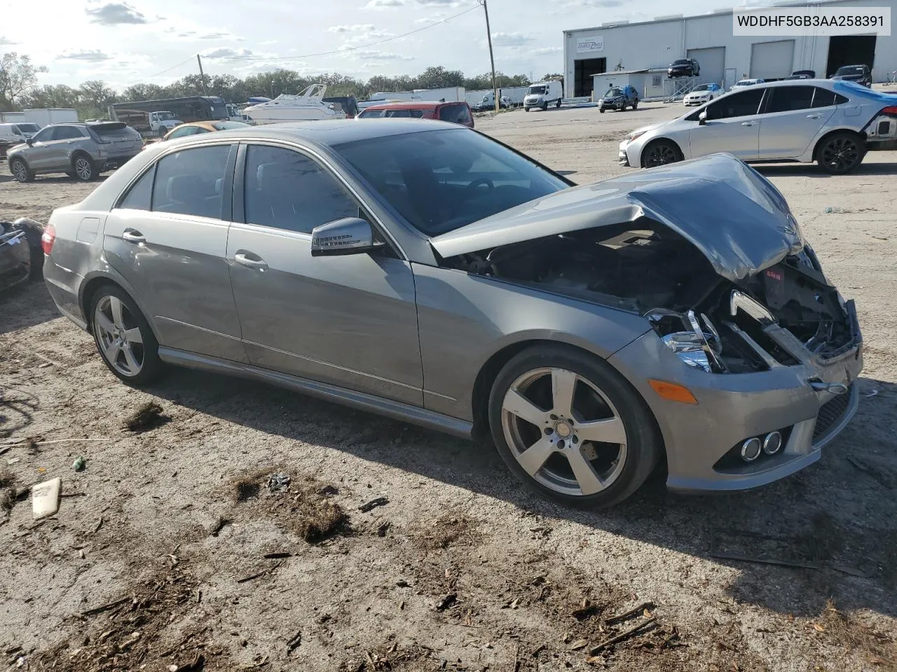 2010 Mercedes-Benz E 350 VIN: WDDHF5GB3AA258391 Lot: 79120824