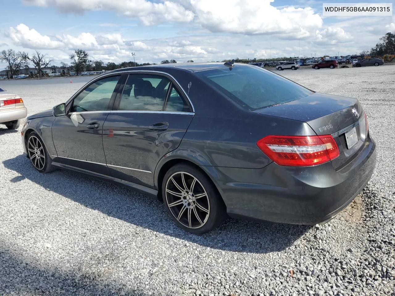 2010 Mercedes-Benz E 350 VIN: WDDHF5GB6AA091315 Lot: 80313354