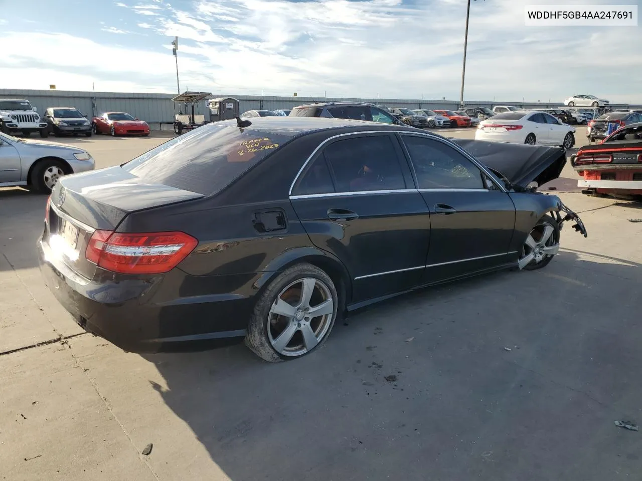 2010 Mercedes-Benz E 350 VIN: WDDHF5GB4AA247691 Lot: 80844523