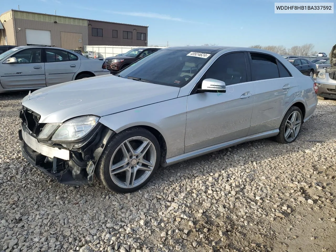 2011 Mercedes-Benz E 350 4Matic VIN: WDDHF8HB1BA337592 Lot: 48924624