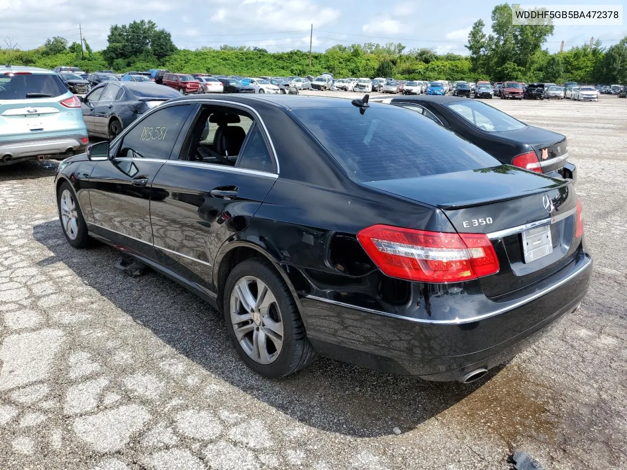 2011 Mercedes-Benz E 350 VIN: WDDHF5GB5BA472378 Lot: 69484884