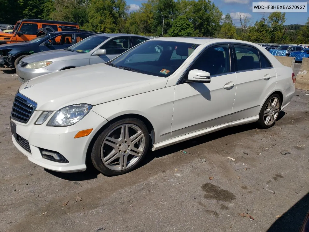 2011 Mercedes-Benz E 350 4Matic VIN: WDDHF8HBXBA270927 Lot: 69588564