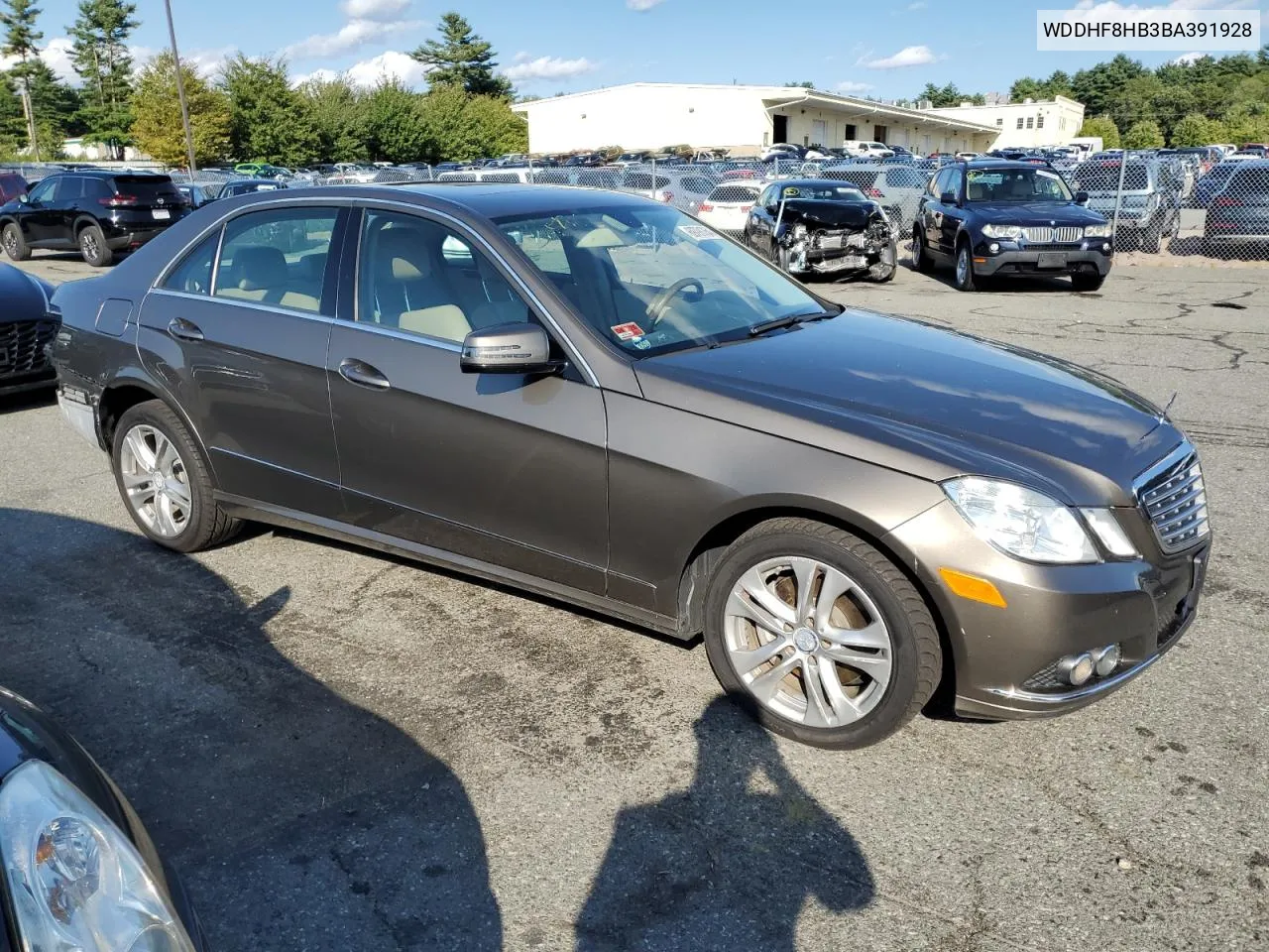 2011 Mercedes-Benz E 350 4Matic VIN: WDDHF8HB3BA391928 Lot: 69791764