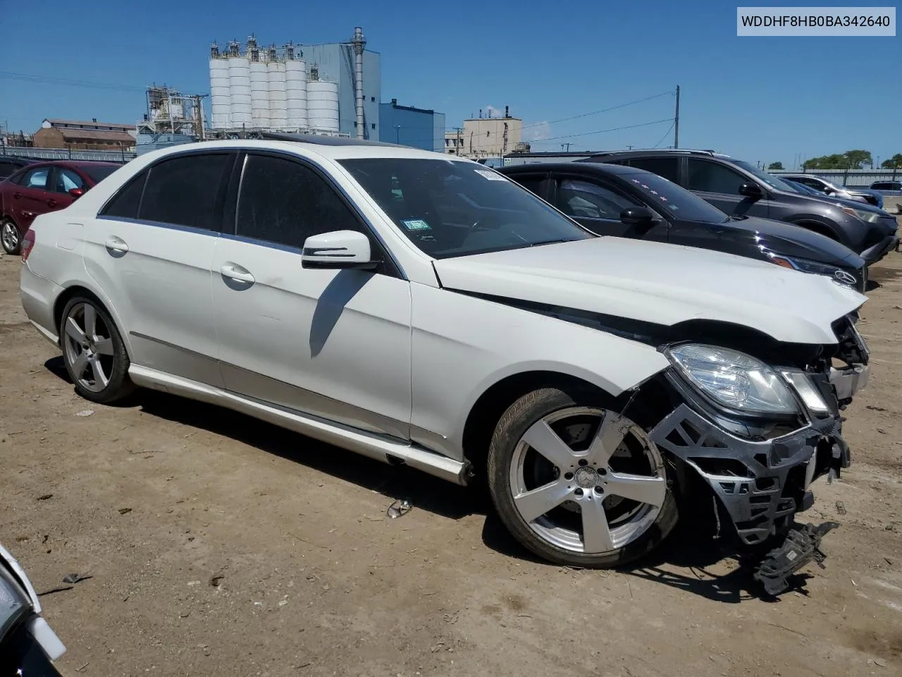 2011 Mercedes-Benz E 350 4Matic VIN: WDDHF8HB0BA342640 Lot: 71292704