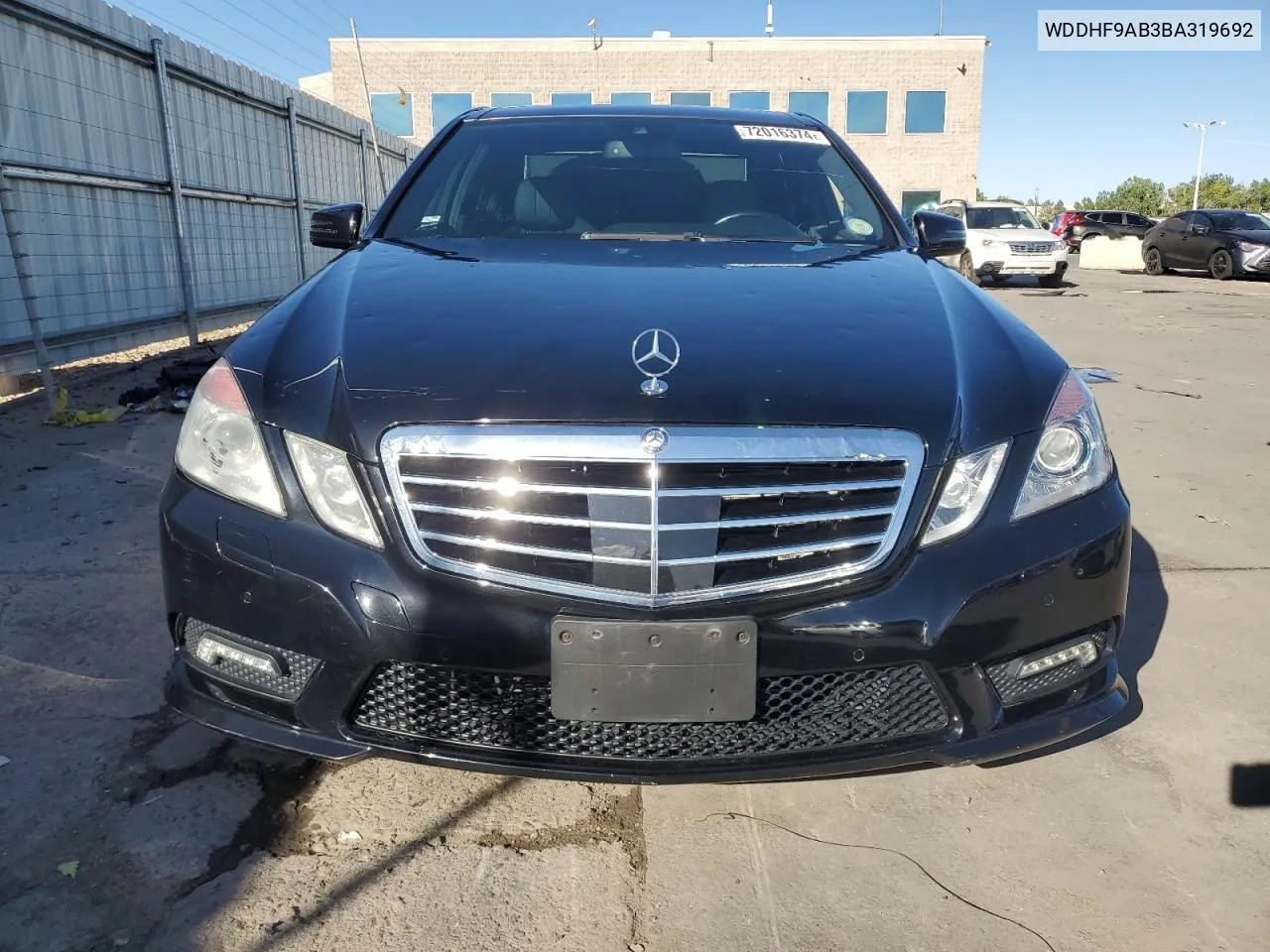 2011 Mercedes-Benz E 550 4Matic VIN: WDDHF9AB3BA319692 Lot: 72016374