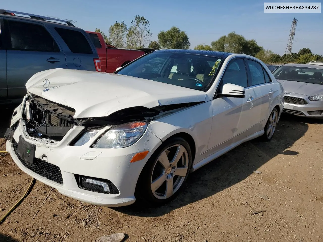 2011 Mercedes-Benz E 350 4Matic VIN: WDDHF8HB3BA334287 Lot: 72041044