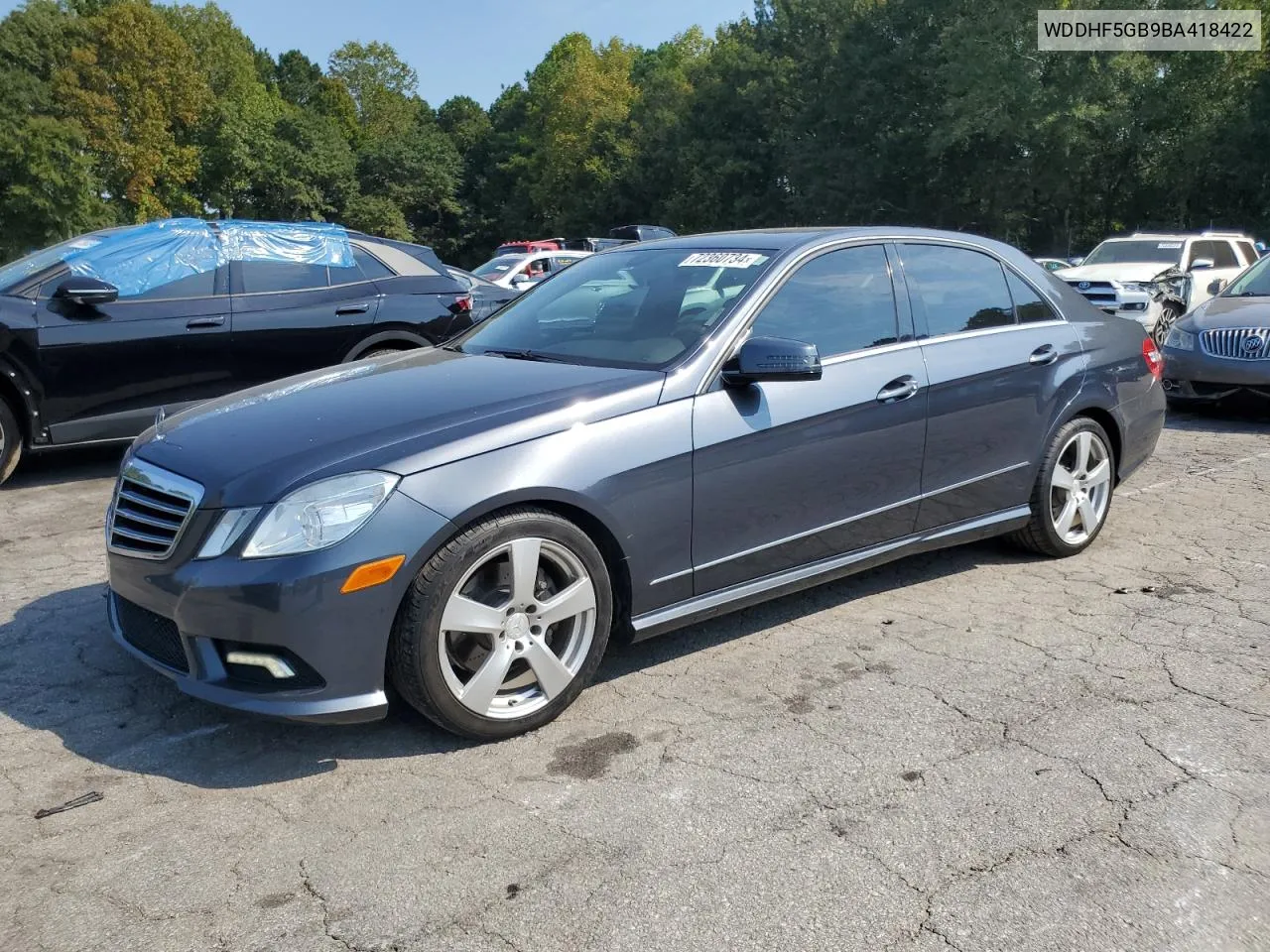 2011 Mercedes-Benz E 350 VIN: WDDHF5GB9BA418422 Lot: 72360734