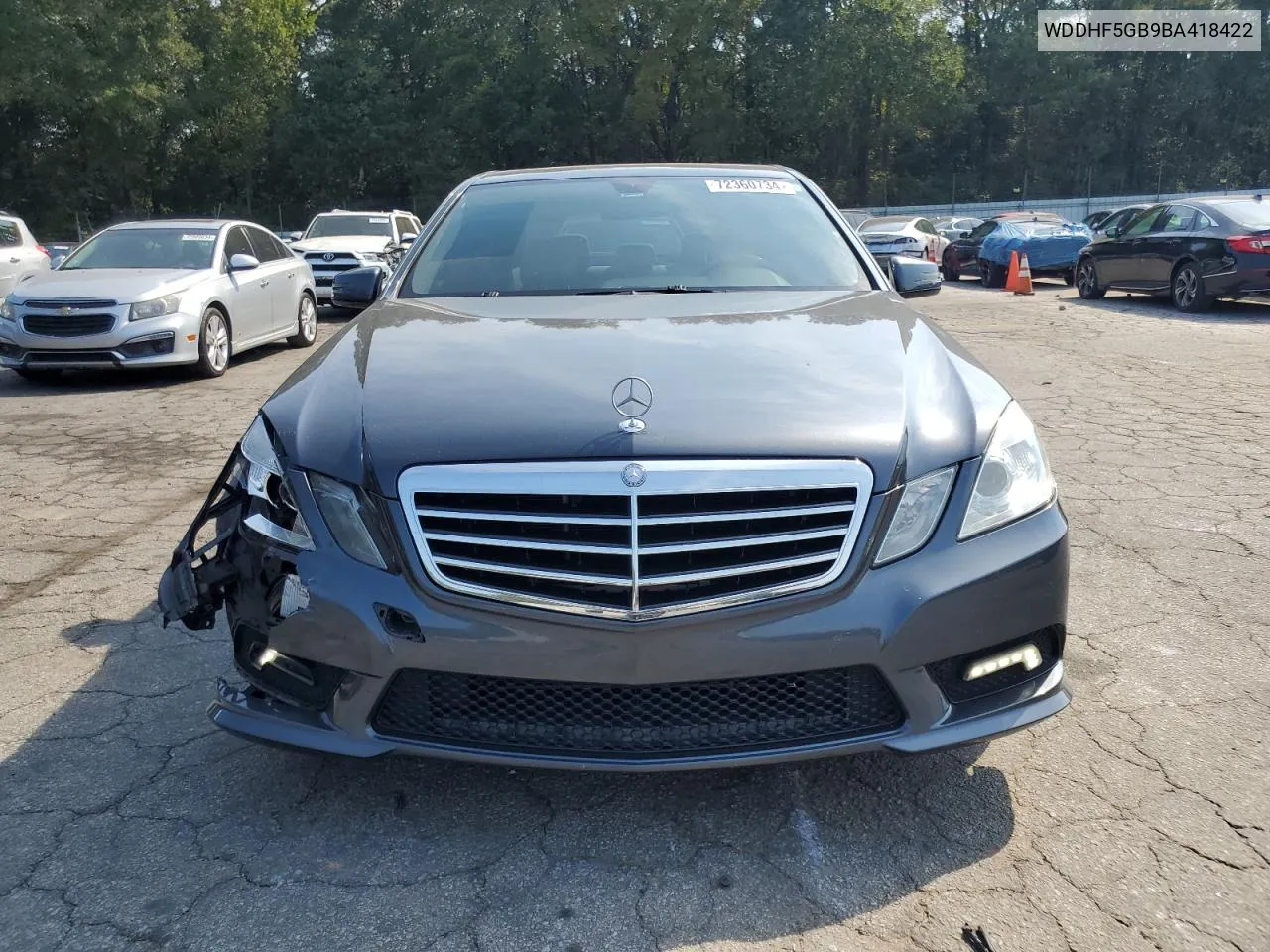 2011 Mercedes-Benz E 350 VIN: WDDHF5GB9BA418422 Lot: 72360734