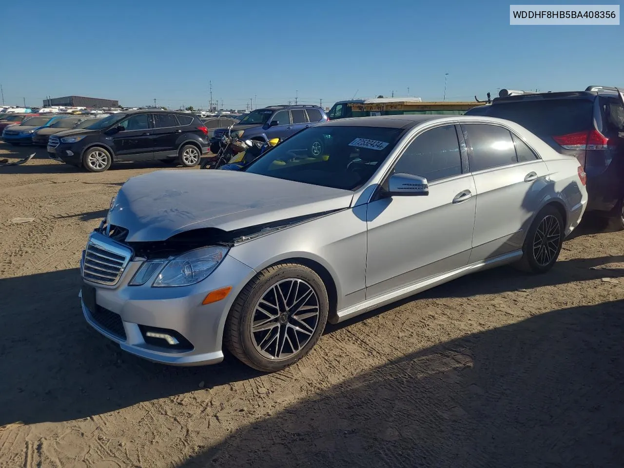 2011 Mercedes-Benz E 350 4Matic VIN: WDDHF8HB5BA408356 Lot: 72532434