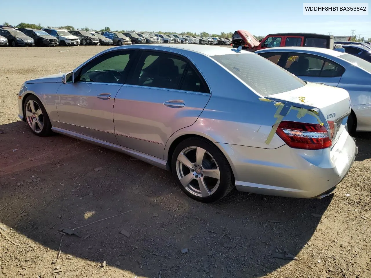 2011 Mercedes-Benz E 350 4Matic VIN: WDDHF8HB1BA353842 Lot: 72537564