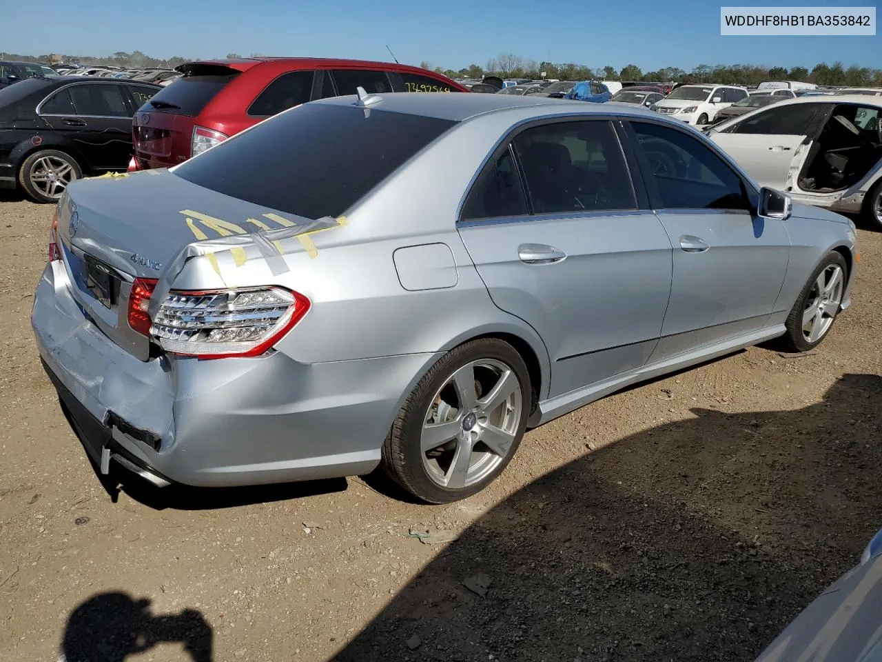 2011 Mercedes-Benz E 350 4Matic VIN: WDDHF8HB1BA353842 Lot: 72537564