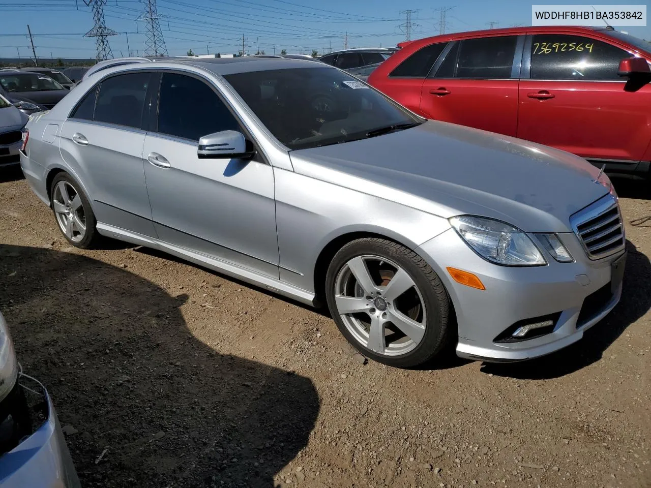 2011 Mercedes-Benz E 350 4Matic VIN: WDDHF8HB1BA353842 Lot: 72537564