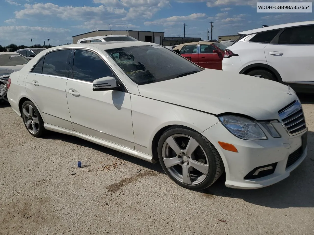 2011 Mercedes-Benz E 350 VIN: WDDHF5GB9BA357654 Lot: 72896194