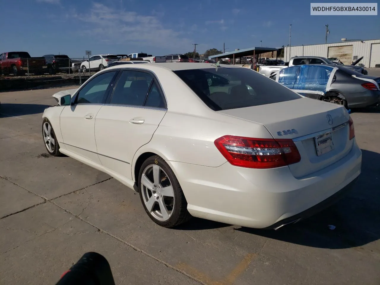 2011 Mercedes-Benz E 350 VIN: WDDHF5GBXBA430014 Lot: 74149354