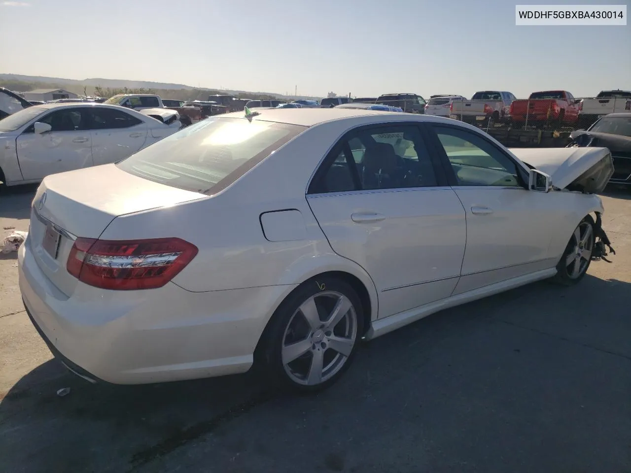 2011 Mercedes-Benz E 350 VIN: WDDHF5GBXBA430014 Lot: 74149354