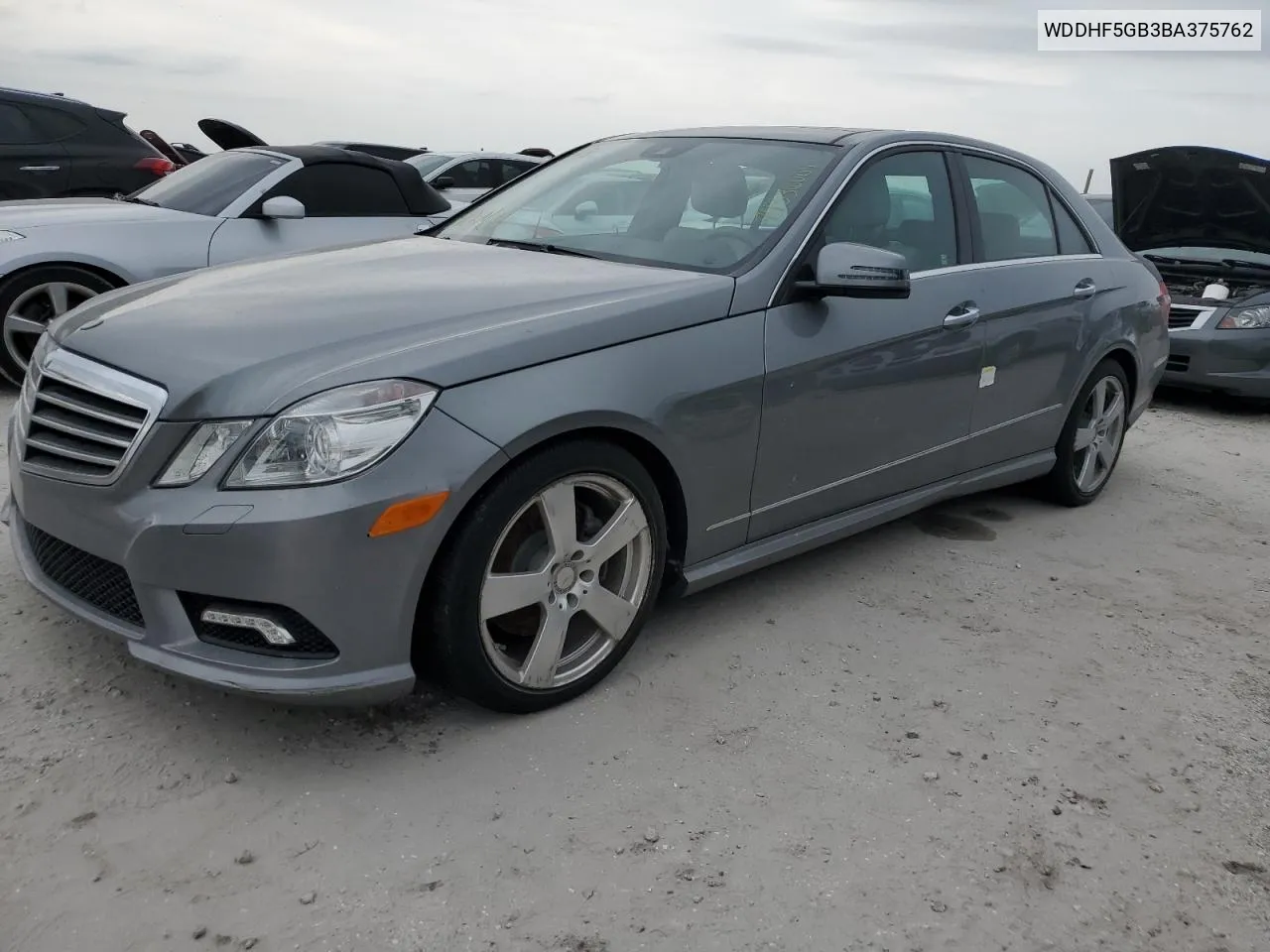 2011 Mercedes-Benz E 350 VIN: WDDHF5GB3BA375762 Lot: 74336004