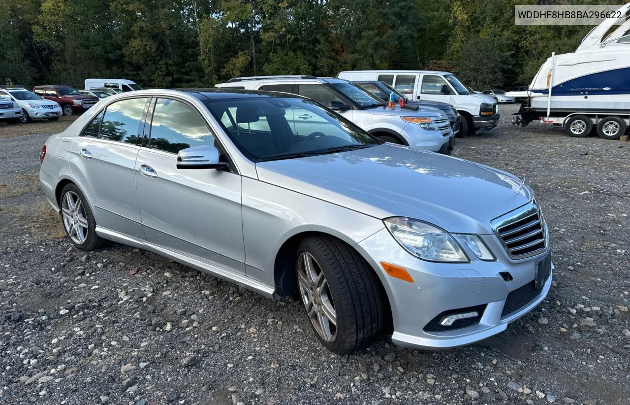 2011 Mercedes-Benz E 350 4Matic VIN: WDDHF8HB8BA296622 Lot: 75096944