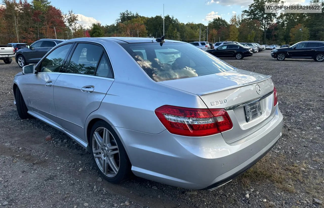 2011 Mercedes-Benz E 350 4Matic VIN: WDDHF8HB8BA296622 Lot: 75096944