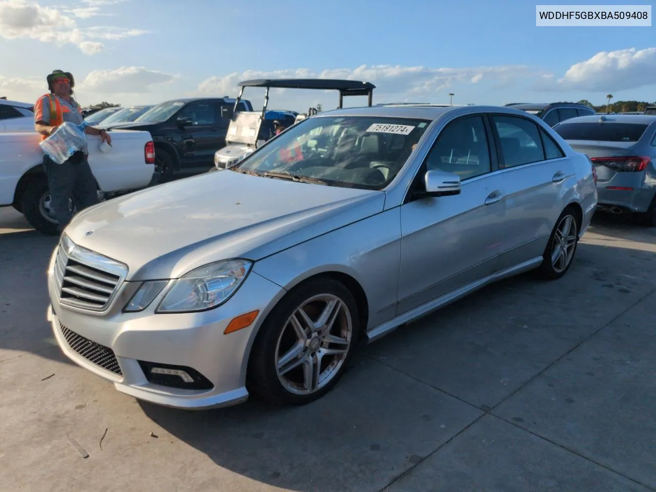 2011 Mercedes-Benz E 350 VIN: WDDHF5GBXBA509408 Lot: 75191274