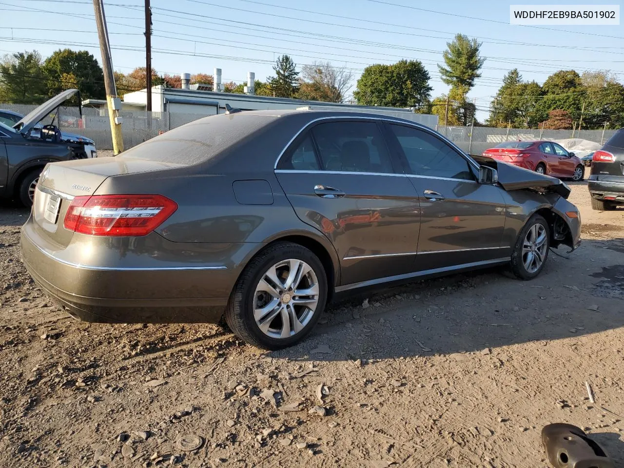 2011 Mercedes-Benz E 350 Bluetec VIN: WDDHF2EB9BA501902 Lot: 75271054