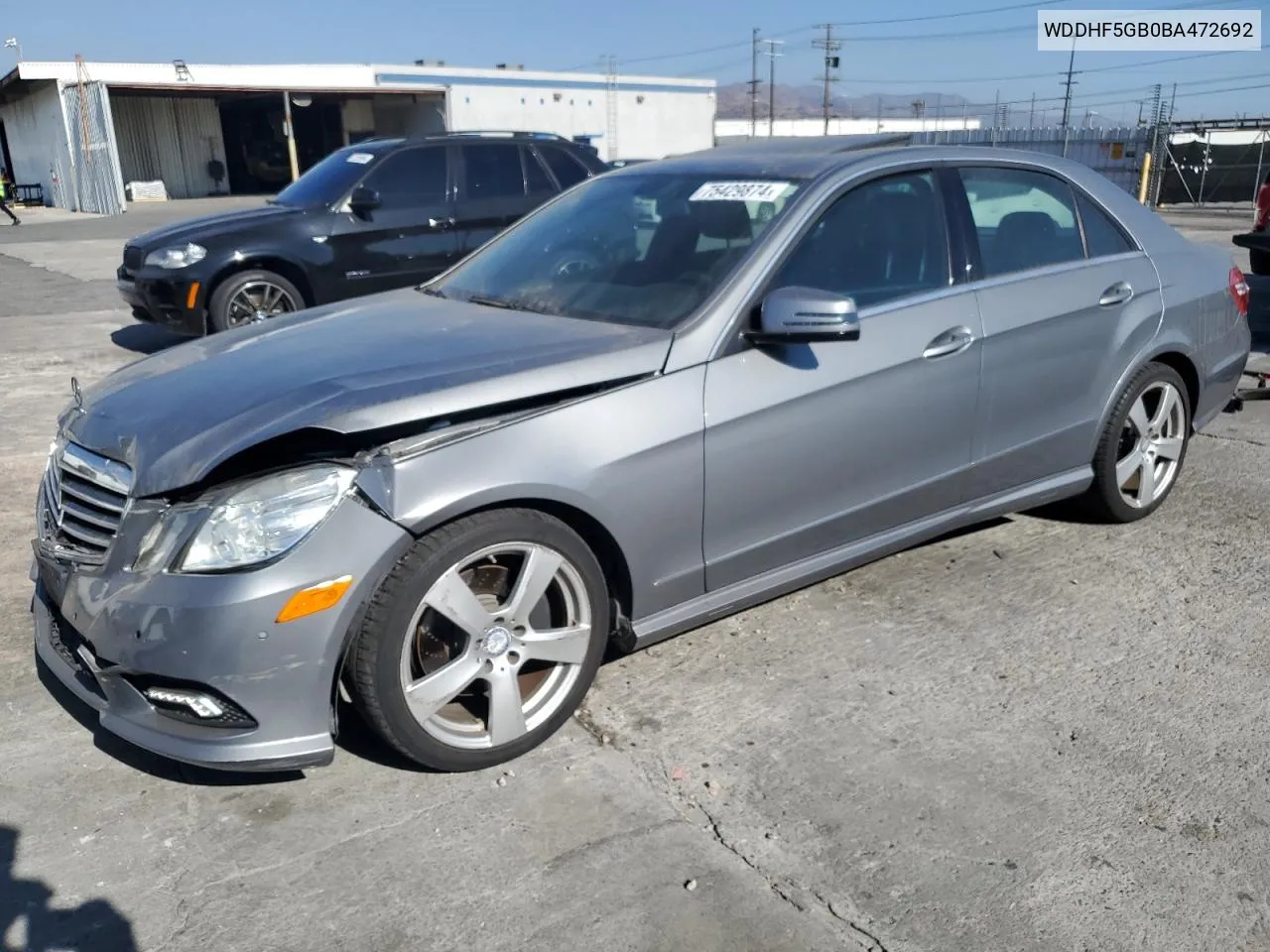 2011 Mercedes-Benz E 350 VIN: WDDHF5GB0BA472692 Lot: 75429874