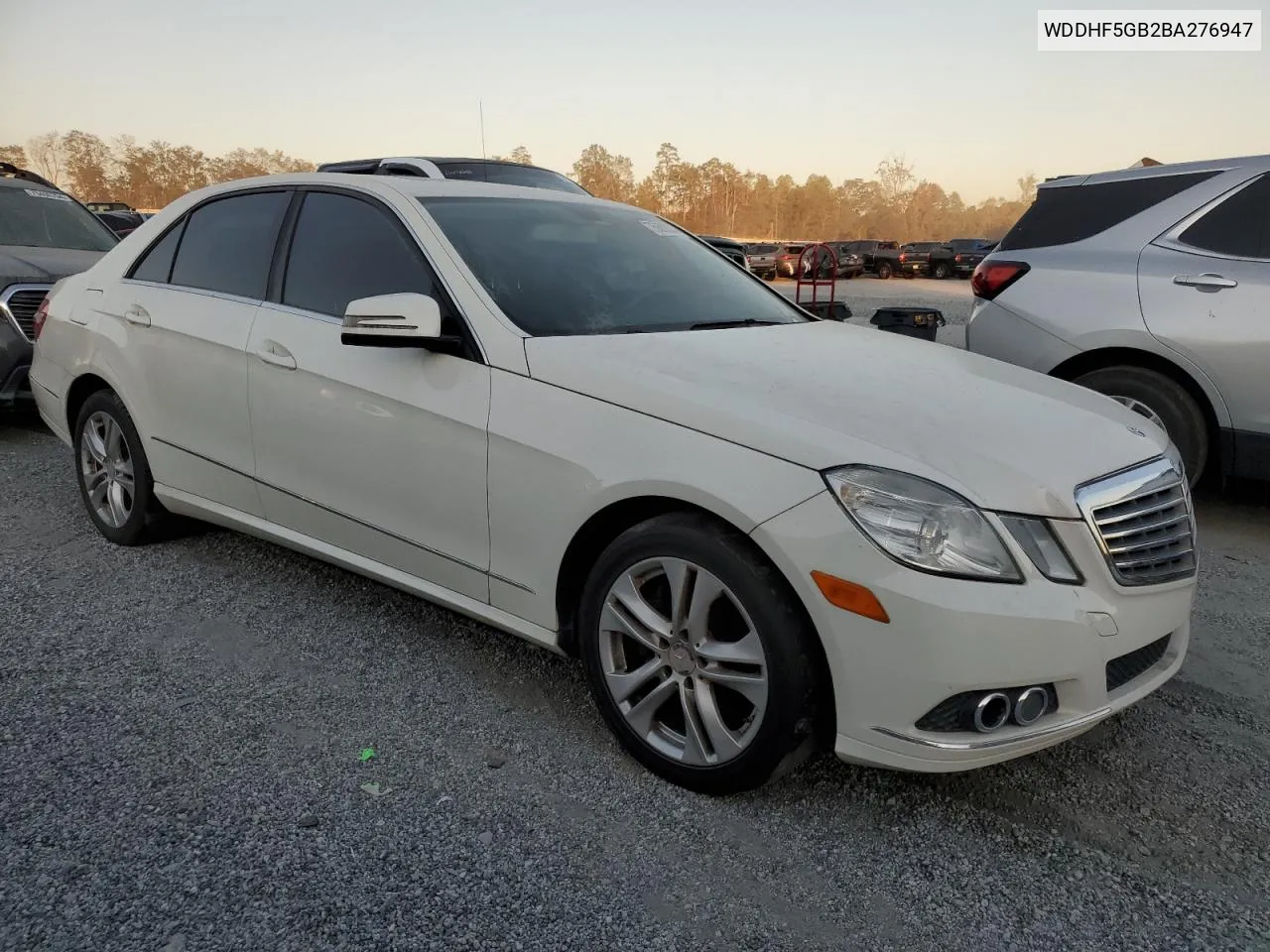 2011 Mercedes-Benz E 350 VIN: WDDHF5GB2BA276947 Lot: 75680024