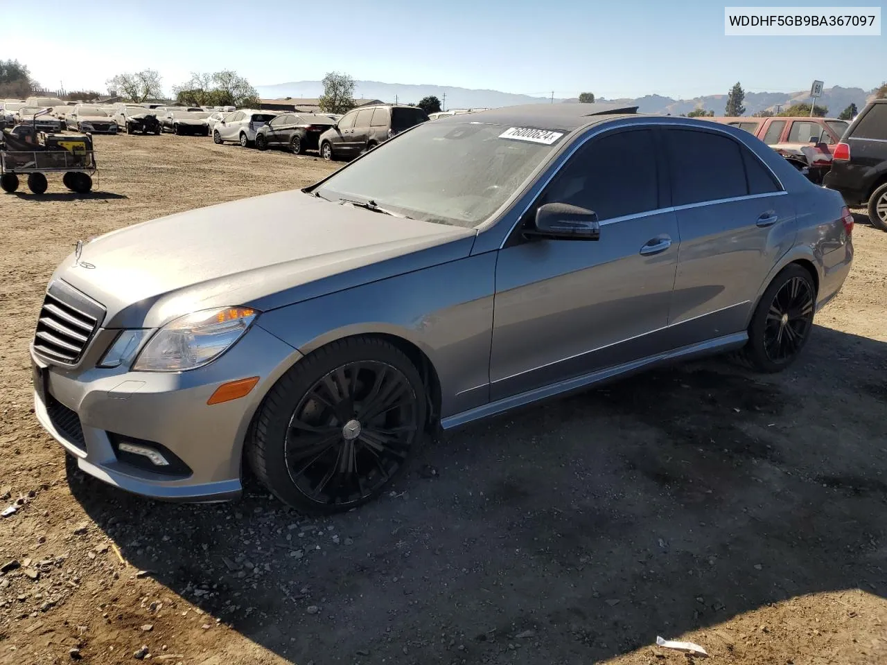 2011 Mercedes-Benz E 350 VIN: WDDHF5GB9BA367097 Lot: 76000624