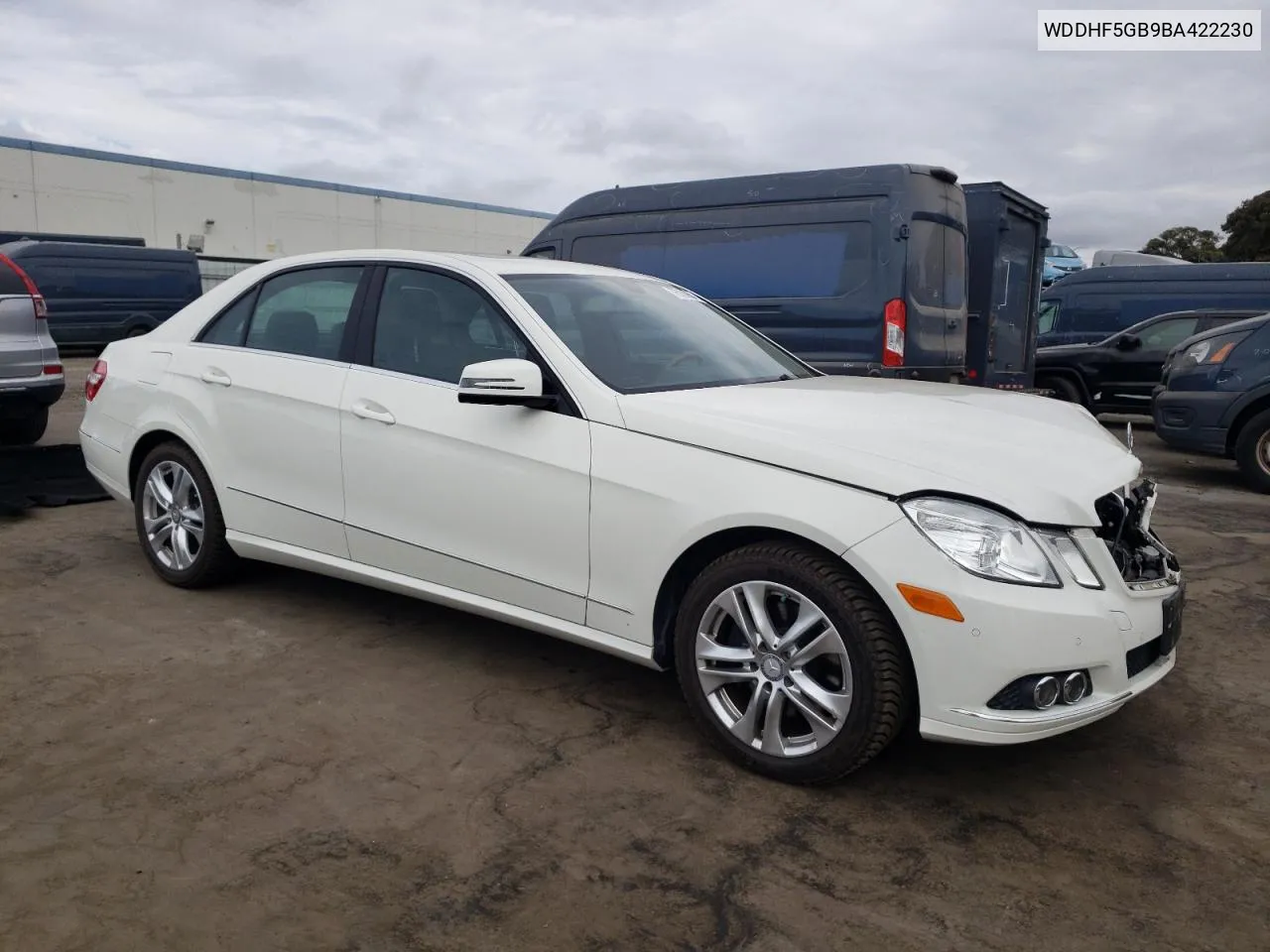 2011 Mercedes-Benz E 350 VIN: WDDHF5GB9BA422230 Lot: 76386954