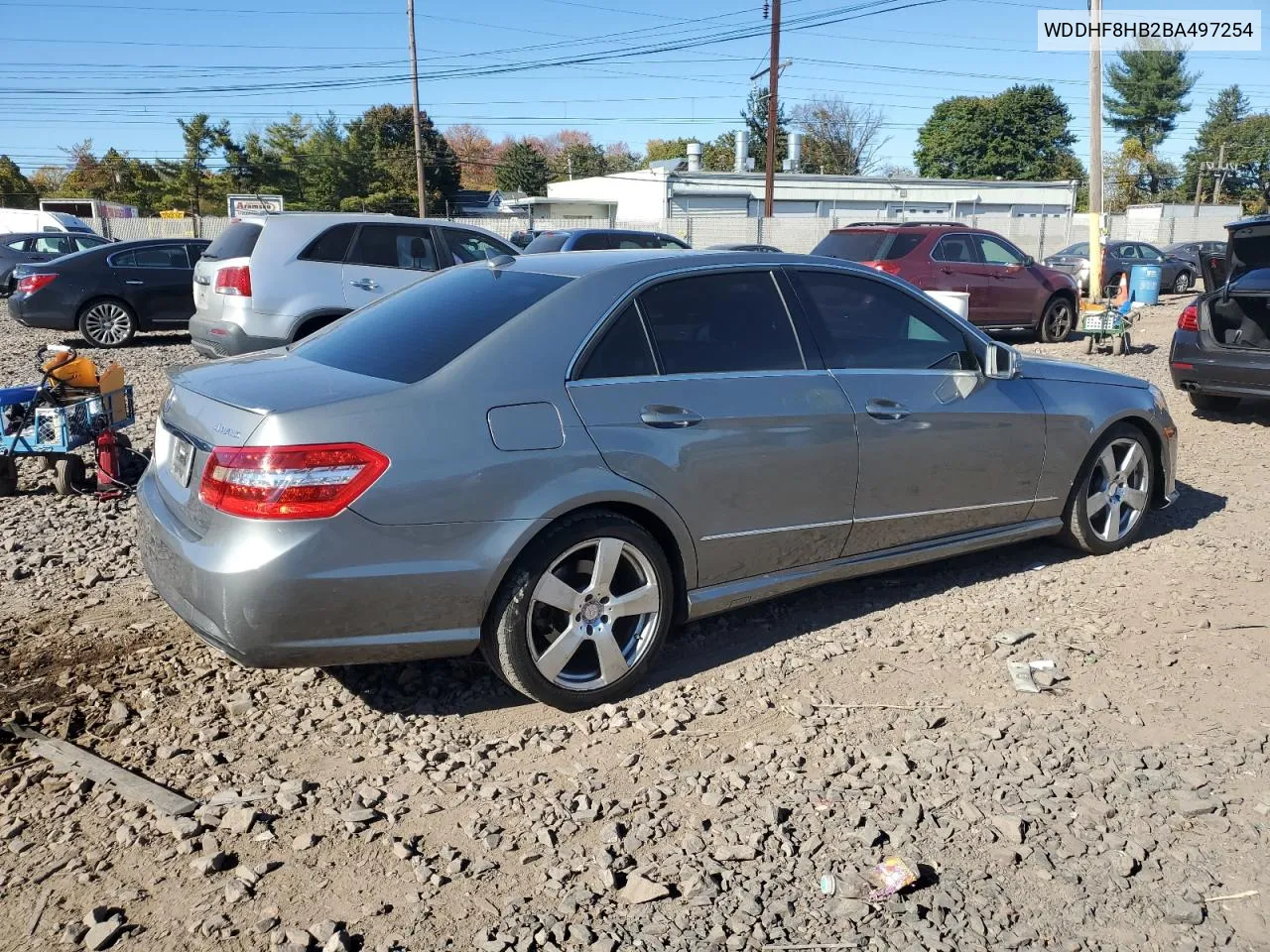 2011 Mercedes-Benz E 350 4Matic VIN: WDDHF8HB2BA497254 Lot: 76633274