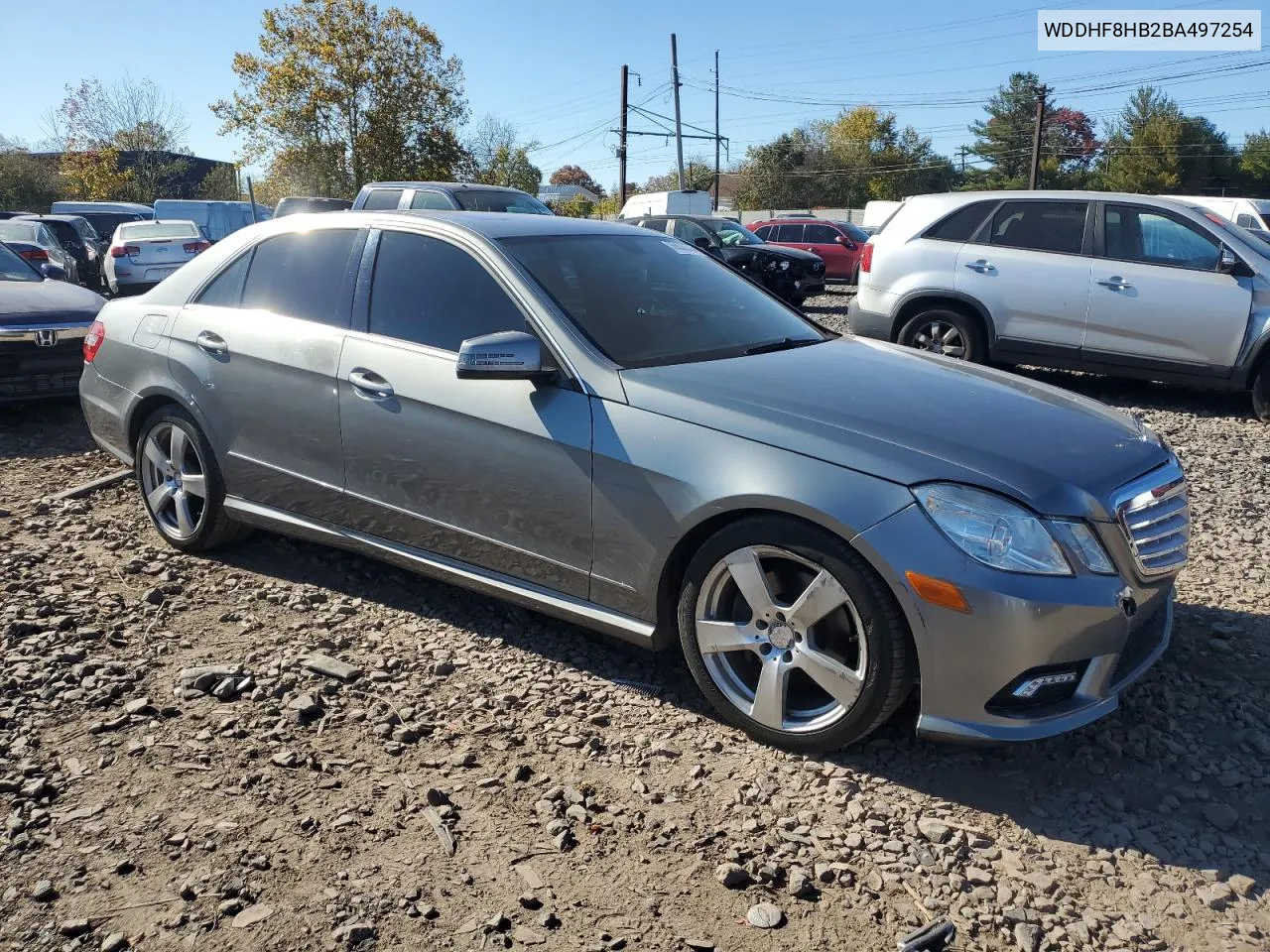 2011 Mercedes-Benz E 350 4Matic VIN: WDDHF8HB2BA497254 Lot: 76633274