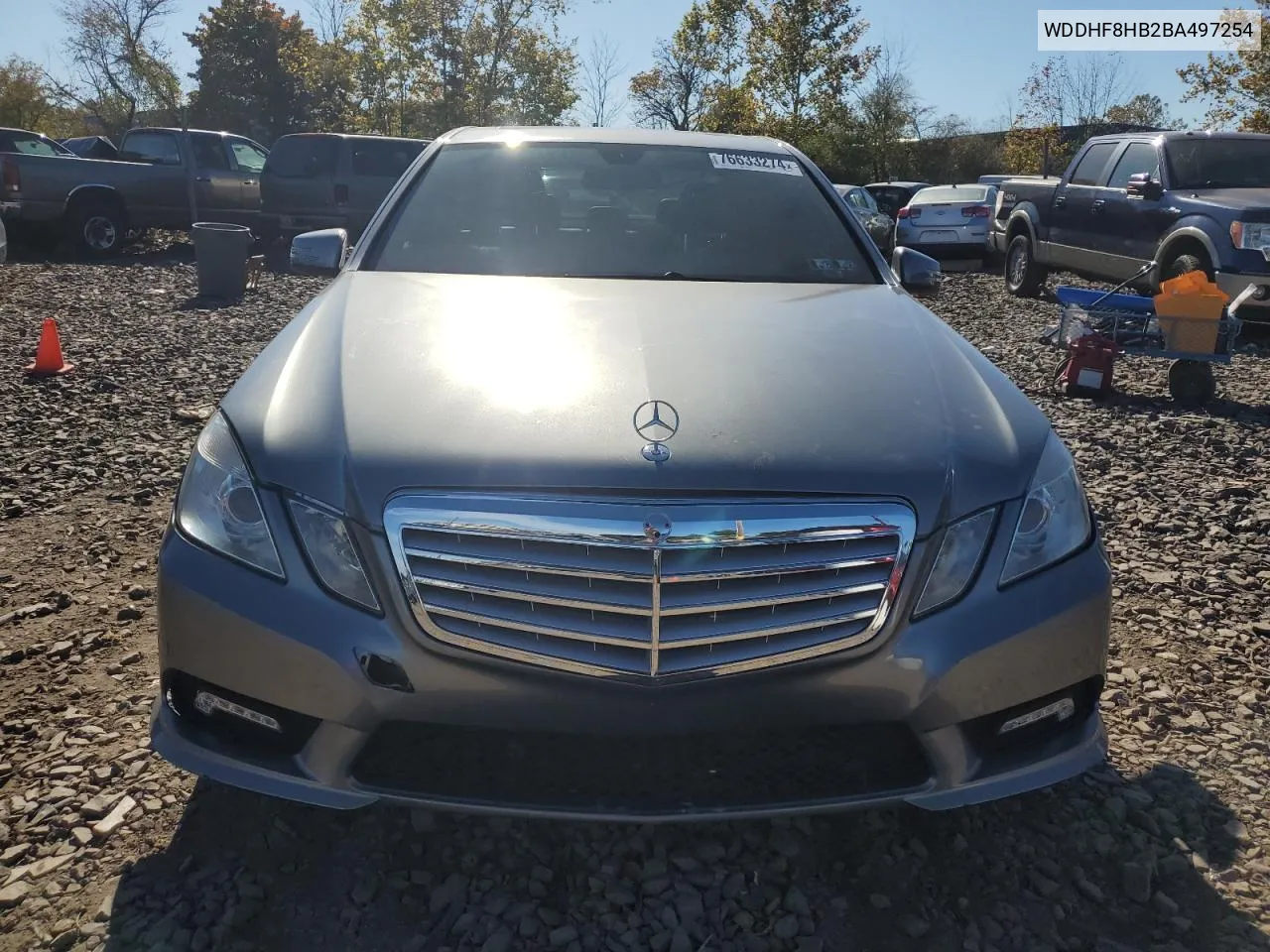 2011 Mercedes-Benz E 350 4Matic VIN: WDDHF8HB2BA497254 Lot: 76633274