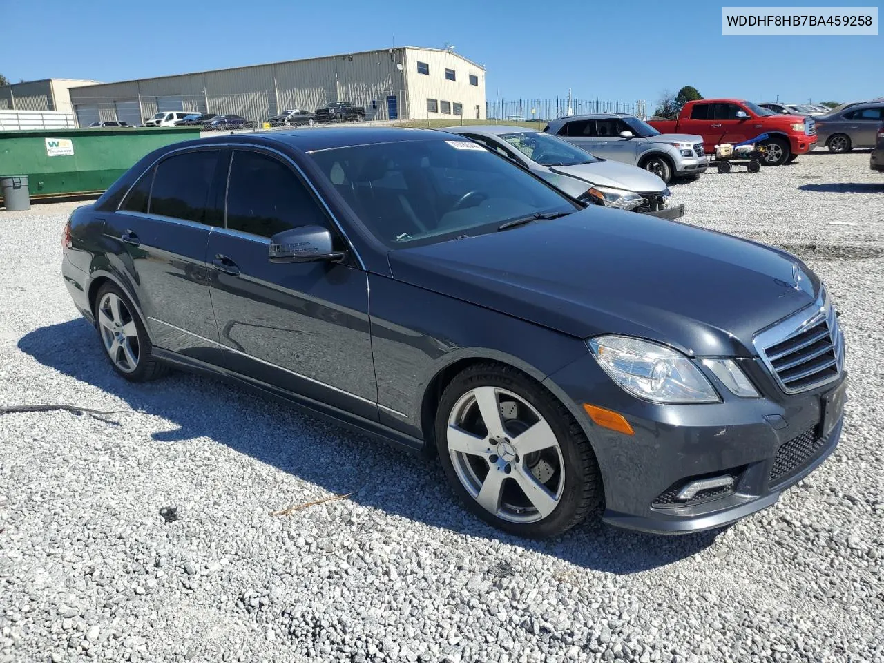 2011 Mercedes-Benz E 350 4Matic VIN: WDDHF8HB7BA459258 Lot: 76792544