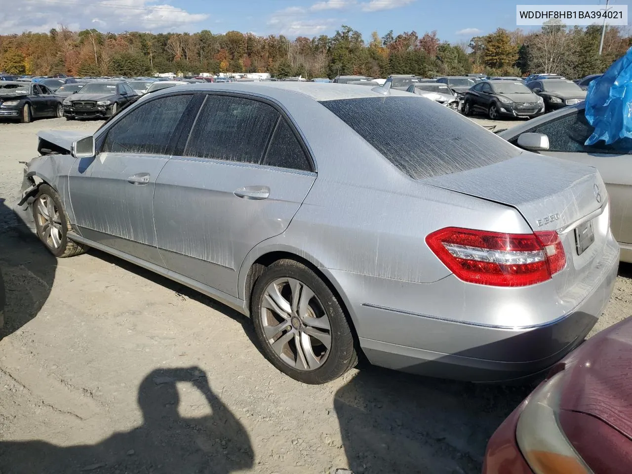 2011 Mercedes-Benz E 350 4Matic VIN: WDDHF8HB1BA394021 Lot: 77393794