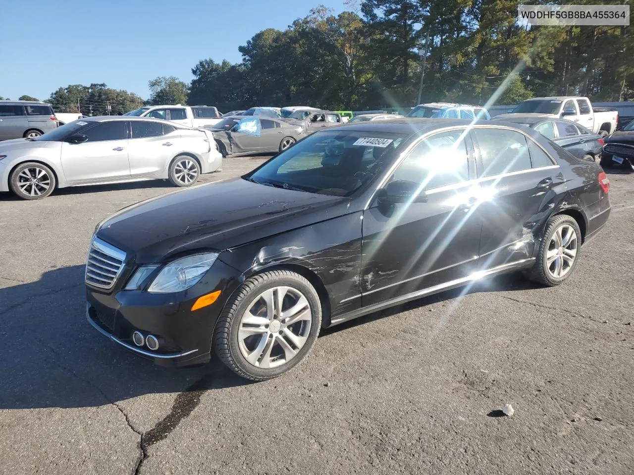 2011 Mercedes-Benz E 350 VIN: WDDHF5GB8BA455364 Lot: 77440504