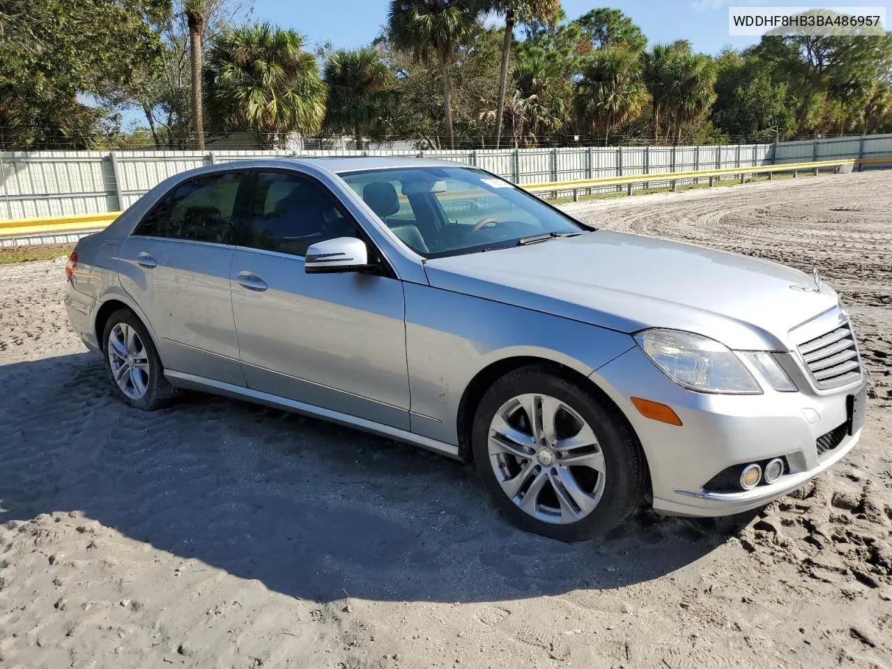 2011 Mercedes-Benz E 350 4Matic VIN: WDDHF8HB3BA486957 Lot: 77956184