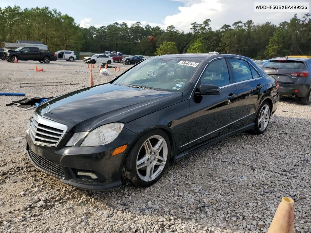 2011 Mercedes-Benz E 350 VIN: WDDHF5GBXBA499236 Lot: 78045184