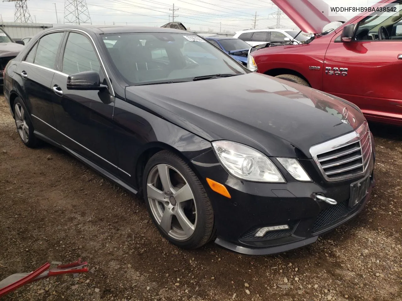 2011 Mercedes-Benz E 350 4Matic VIN: WDDHF8HB9BA438542 Lot: 78061944