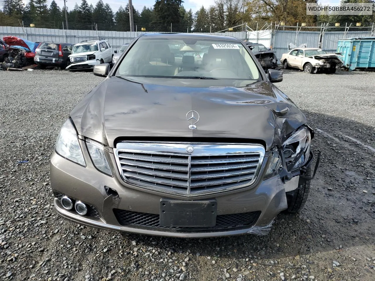 2011 Mercedes-Benz E 350 VIN: WDDHF5GB8BA456272 Lot: 78325034