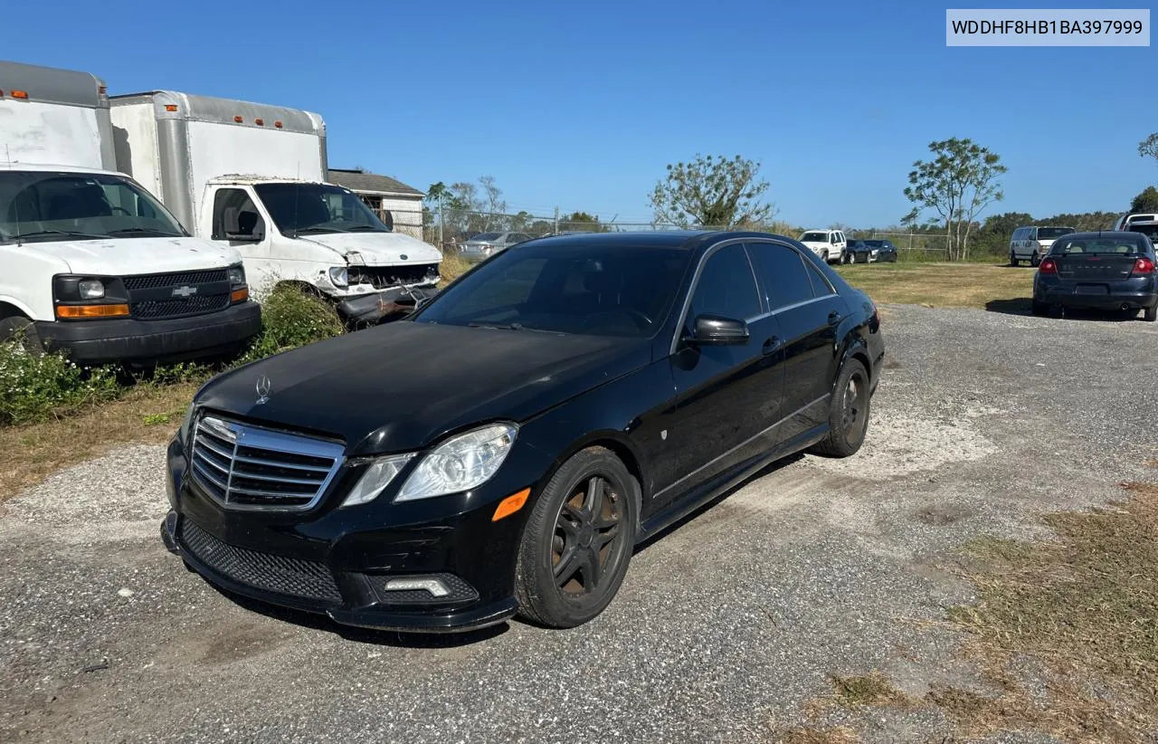 2011 Mercedes-Benz E 350 4Matic VIN: WDDHF8HB1BA397999 Lot: 78913074