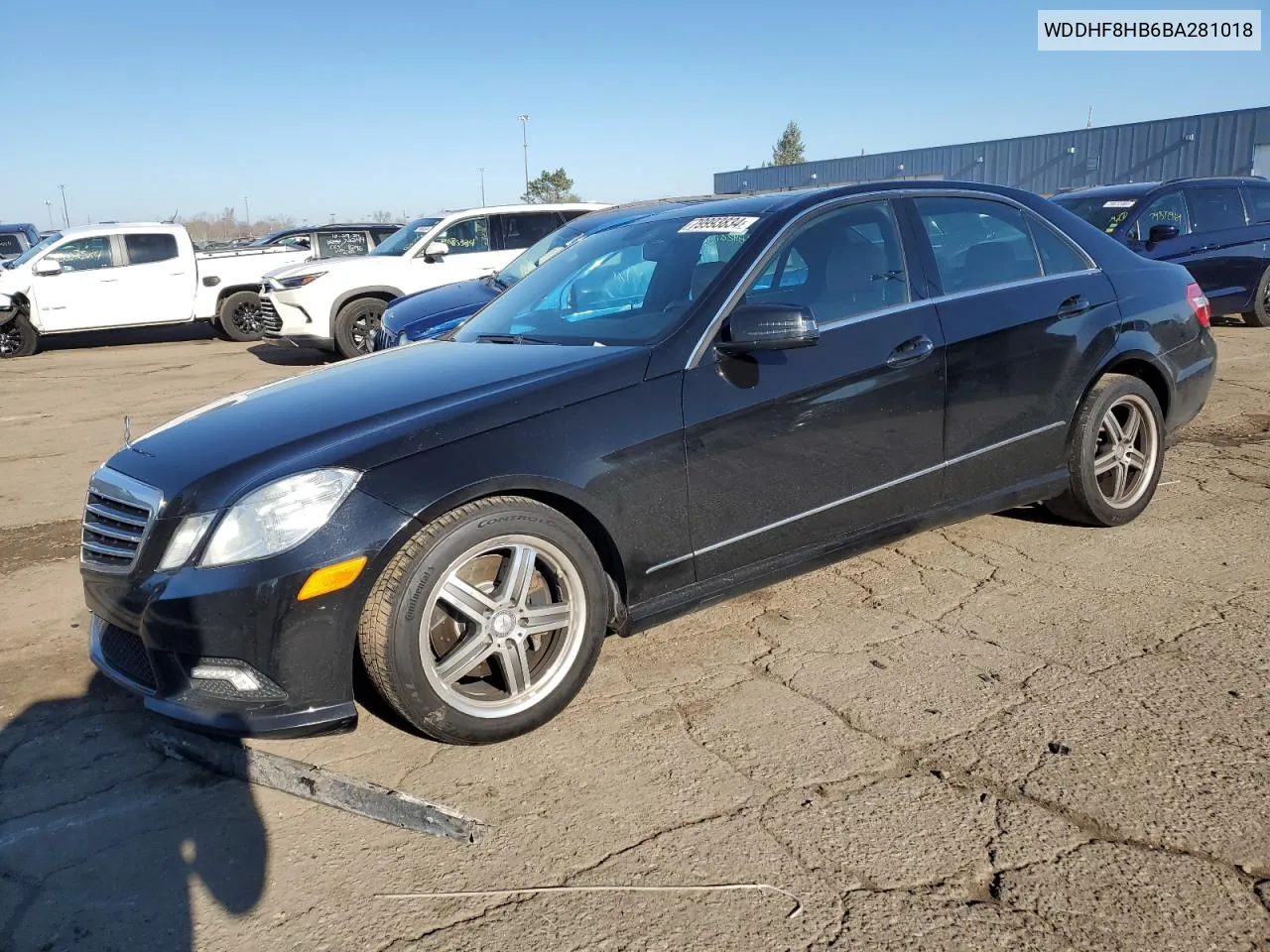 2011 Mercedes-Benz E 350 4Matic VIN: WDDHF8HB6BA281018 Lot: 79993834