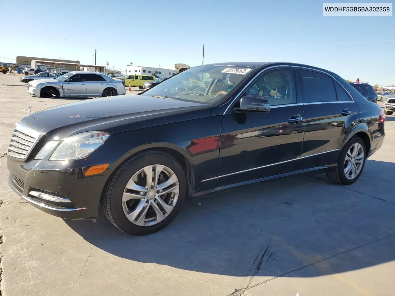 2011 Mercedes-Benz E 350 VIN: WDDHF5GB5BA302358 Lot: 80575864