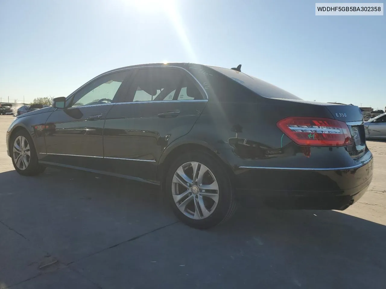 2011 Mercedes-Benz E 350 VIN: WDDHF5GB5BA302358 Lot: 80575864