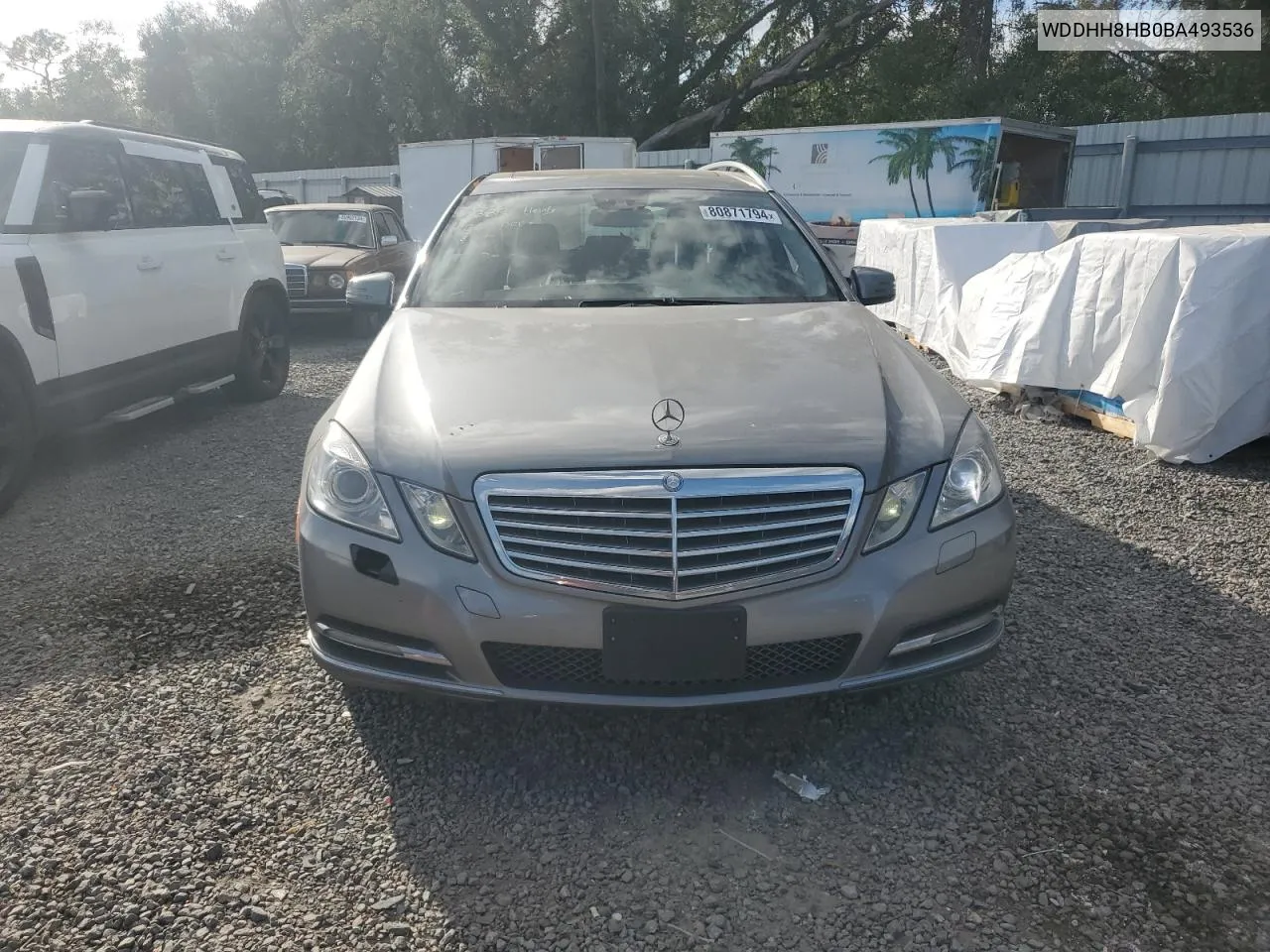 2011 Mercedes-Benz E 350 4Matic Wagon VIN: WDDHH8HB0BA493536 Lot: 80871794