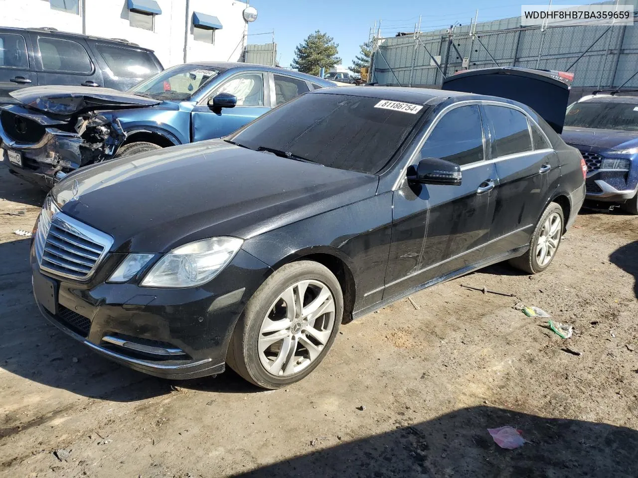 2011 Mercedes-Benz E 350 4Matic VIN: WDDHF8HB7BA359659 Lot: 81186754