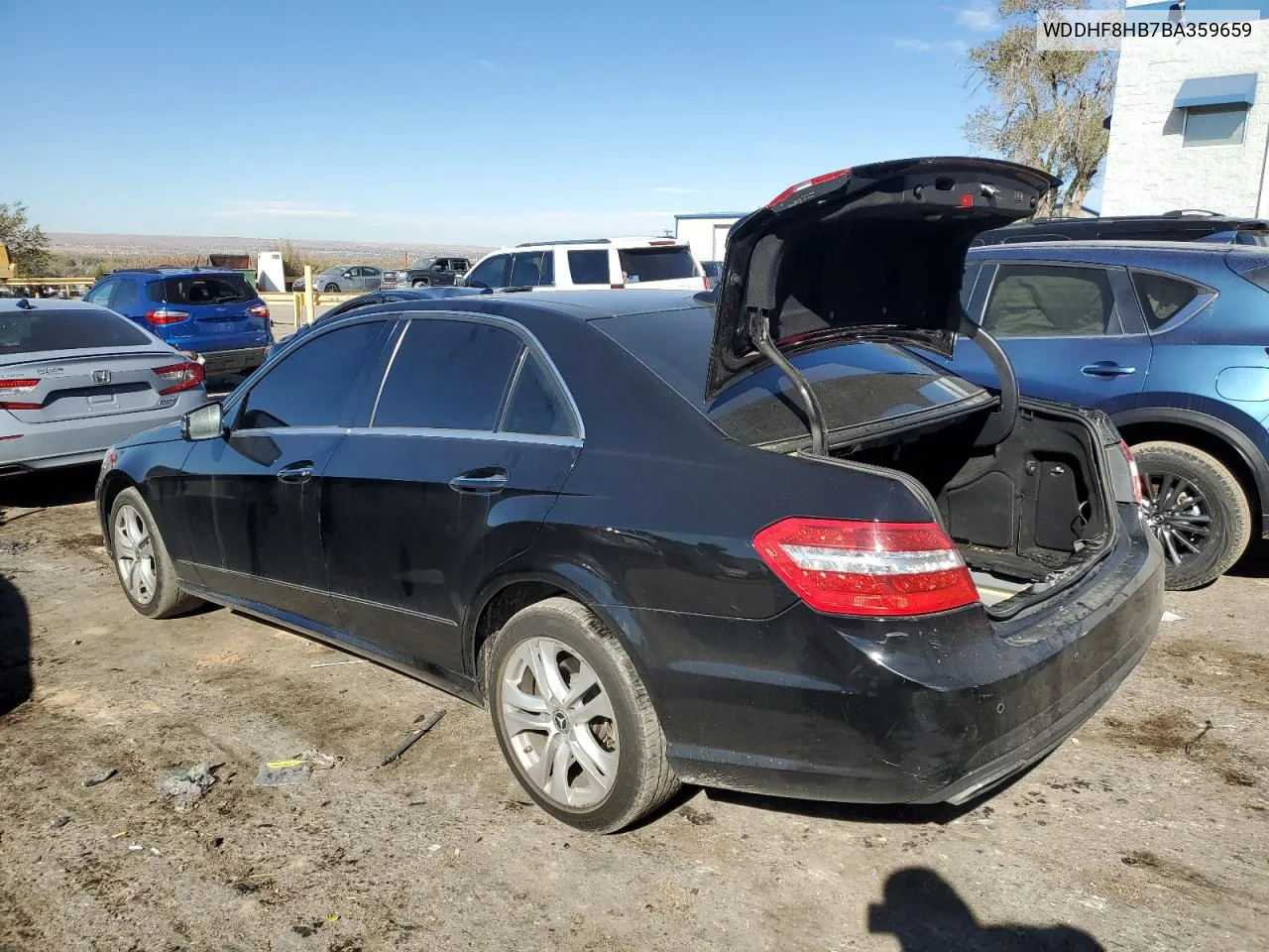 2011 Mercedes-Benz E 350 4Matic VIN: WDDHF8HB7BA359659 Lot: 81186754