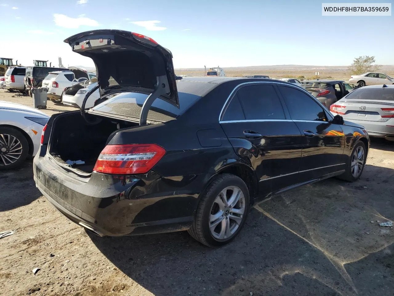 2011 Mercedes-Benz E 350 4Matic VIN: WDDHF8HB7BA359659 Lot: 81186754